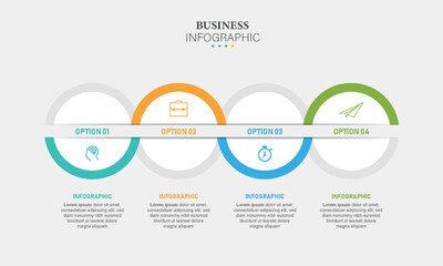 Infographic template vector with icons