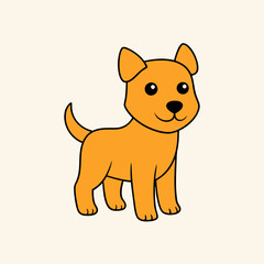 Cute dog vector art illustration