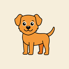 Cute dog vector art illustration