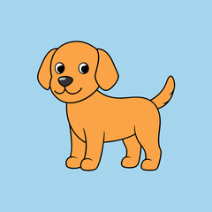 Cute dog vector art illustration