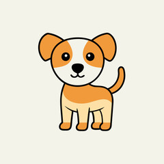 Cute dog vector art illustration