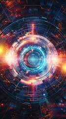 Obraz premium Technology conceptual image, asbtract, stunning, beautiful, centered,