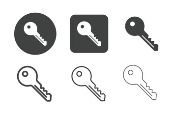 Key multi style series icons. Editable stroke. For website marketing design, logo, app, template, ui, etc. Vector illustration.
