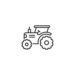 Tractor icon vector. EPS 10 editable vector