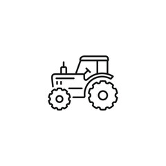 Tractor icon vector. EPS 10 editable vector