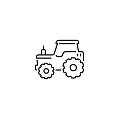 Tractor icon vector. EPS 10 editable vector