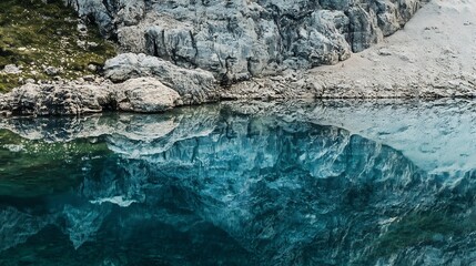 Water mirror in Sorapis Lake : Generative AI