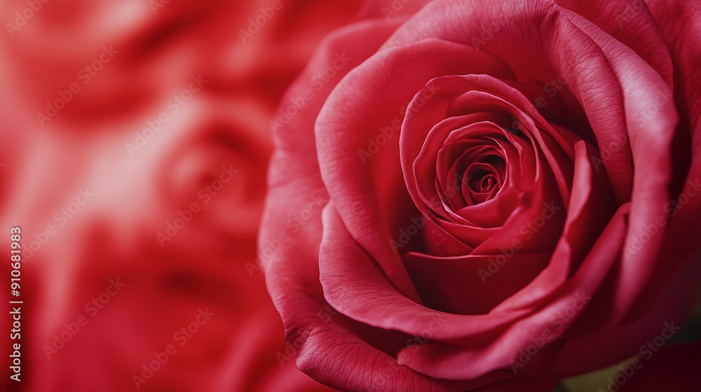 Poster the close up beautiful pink rose on red rose background pink filter on center image for presentation
