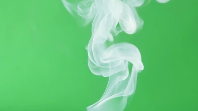 A fleeting moment of magic as rings of smoke dance and disappear in the air. Green screen chromakey