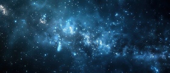 Fototapeta premium Beautiful view of a starry galaxy with bright stars and cosmic dust, showcasing the wonder of the universe and the mystery of outer space.