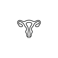 Uterus icon vector. EPS 10 editable vector