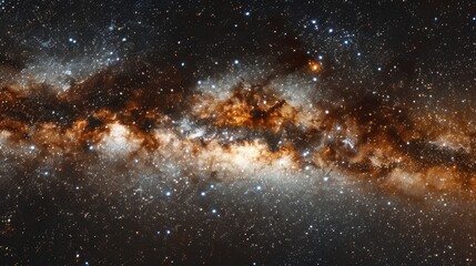 Fototapeta premium Stunning view of the Milky Way galaxy with vivid colors and dense star clusters, showcasing the brilliance of the universe.