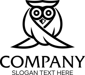 modern owl idea vector logo design