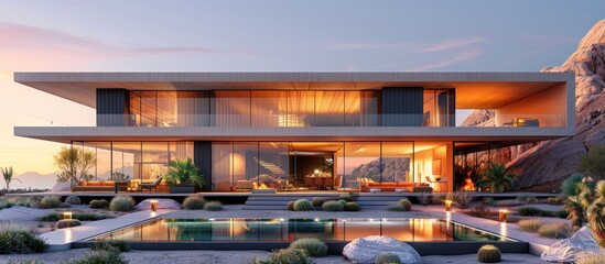 Obraz premium Modern Desert Oasis