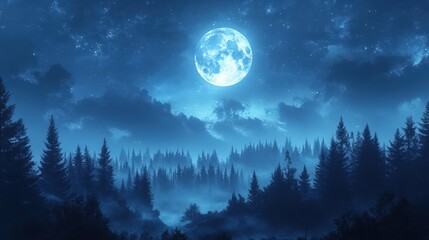 Fototapeta premium Moonlit Forest