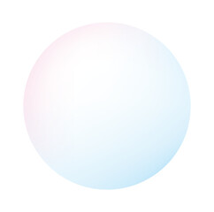 青からピンクのグラデーションの透明な球体