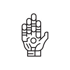 robot hand logo icon