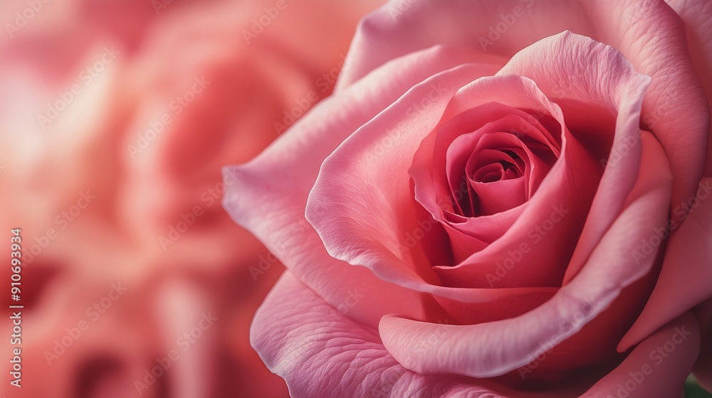 Poster the close up beautiful pink rose on red rose background pink filter on center image for presentation