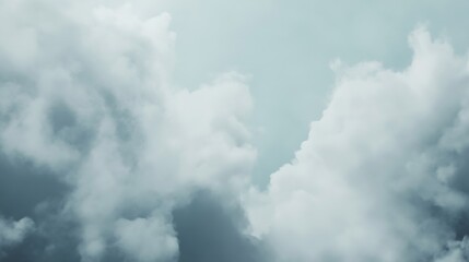 long grayish white clouds as atmospheric condition background for PowerPoint presentation template : Generative AI
