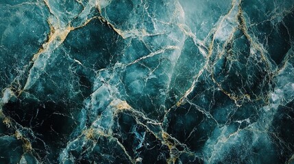Fototapeta premium Abstract Teal and Gold Marble Texture