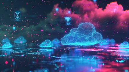 Abstract Digital Cloud Landscape