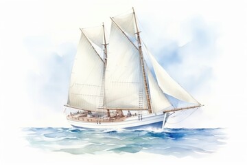 Fototapeta premium Watercraft sailboat vehicle sailing.