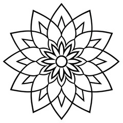 Circular pattern in the form of a mandala. Henna tatoo mandala. Mehndi style. Decorative mandala pattern in oriental style.