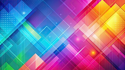 Obraz premium Colorful abstract wallpaper with geometric shapes and gradients, Abstract, background, wallpaper, design, texture, modern