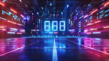 Digital scoreboard showing a tight match, competitive match, e-sport tension