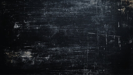 Dark scratched grunge background, old film effect,  Very dark charcoal colors background, Weathered black paper texture background.  © Towhidul