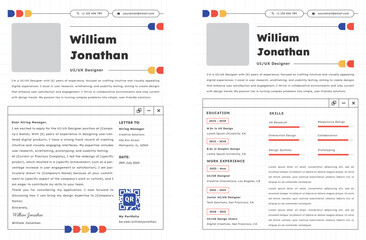 Creative CV Resume UI UX Designer