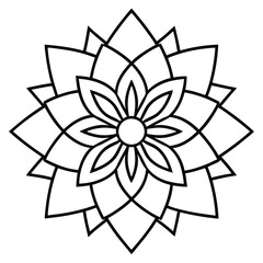 Circle flower of mandala with floral ornament pattern