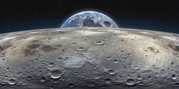 High-resolution HDRI environment map of the moon surface, moon, surface, HDRI, high-resolution, environment, map, space