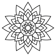 Floral mandala pattern. Henna tatoo mandala. Mehndi style. Decorative mandala pattern in oriental style.