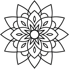 Floral mandala pattern. Henna tatoo mandala. Mehndi style. Decorative mandala pattern in oriental style.