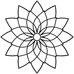 Obraz premium Floral mandala pattern. Henna tatoo mandala. Mehndi style. Decorative mandala pattern in oriental style.