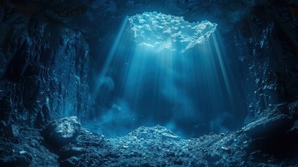 Obraz premium Light Beams In a Cave