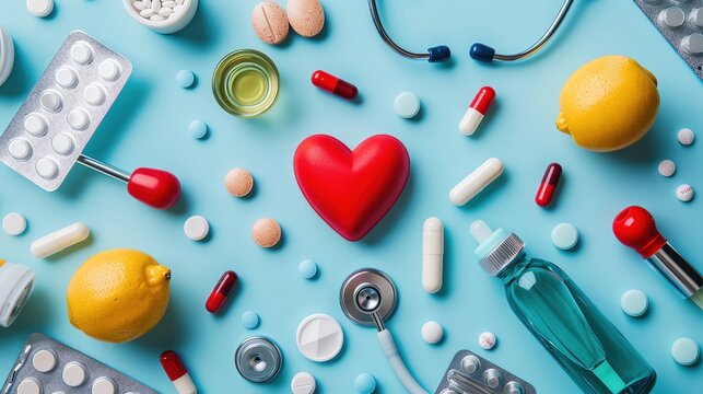 National Public Health Day, public health symbols, ample copy space