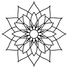Circle pattern in the form of mandala for Henna, Mehndi, tattoos