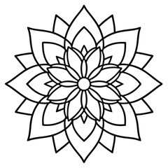 Circle pattern in the form of mandala for Henna, Mehndi, tattoos