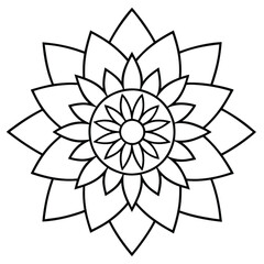 Circle pattern in the form of mandala for Henna, Mehndi, tattoos