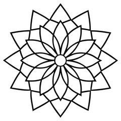 Circle pattern in the form of mandala for Henna, Mehndi, tattoos