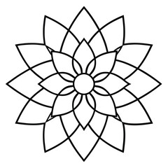 Circle pattern in the form of mandala for Henna, Mehndi, tattoos