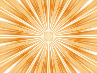 Obraz premium 鮮やかに勢いよく放射するイメージの集中線背景素材_オレンジ色