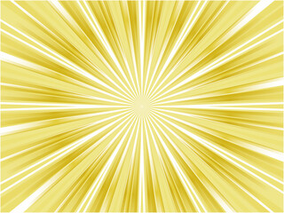 鮮やかに勢いよく放射するイメージの集中線背景素材_黄色