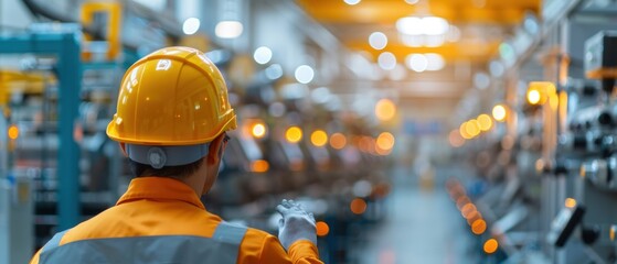 Factory Worker Ensuring Smooth Material Flow in Jigsaw Puzzle Manufacturing Process