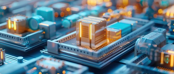 Precision at Work: Worker overseeing material flow in jigsaw puzzle factory