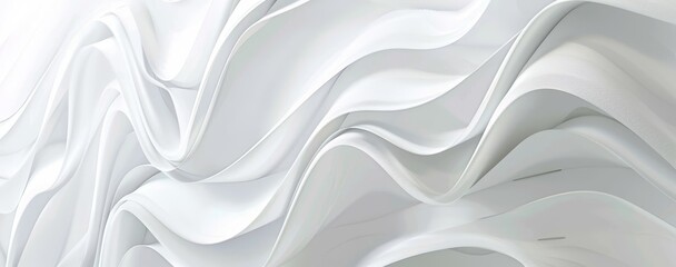 Obraz premium Abstract White Wavy Architectural Structure