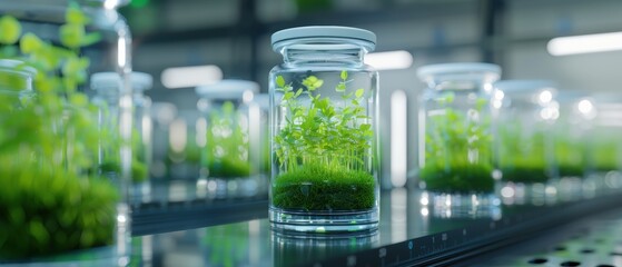 Advanced Agricultural Research: Studying Grass Samples in High-Definition Lab Setting