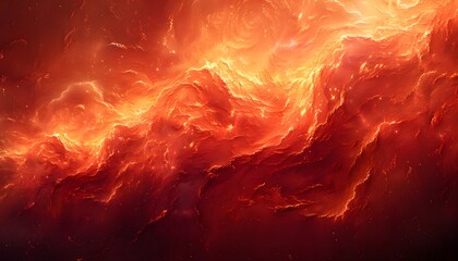 A fiery, abstract nebula